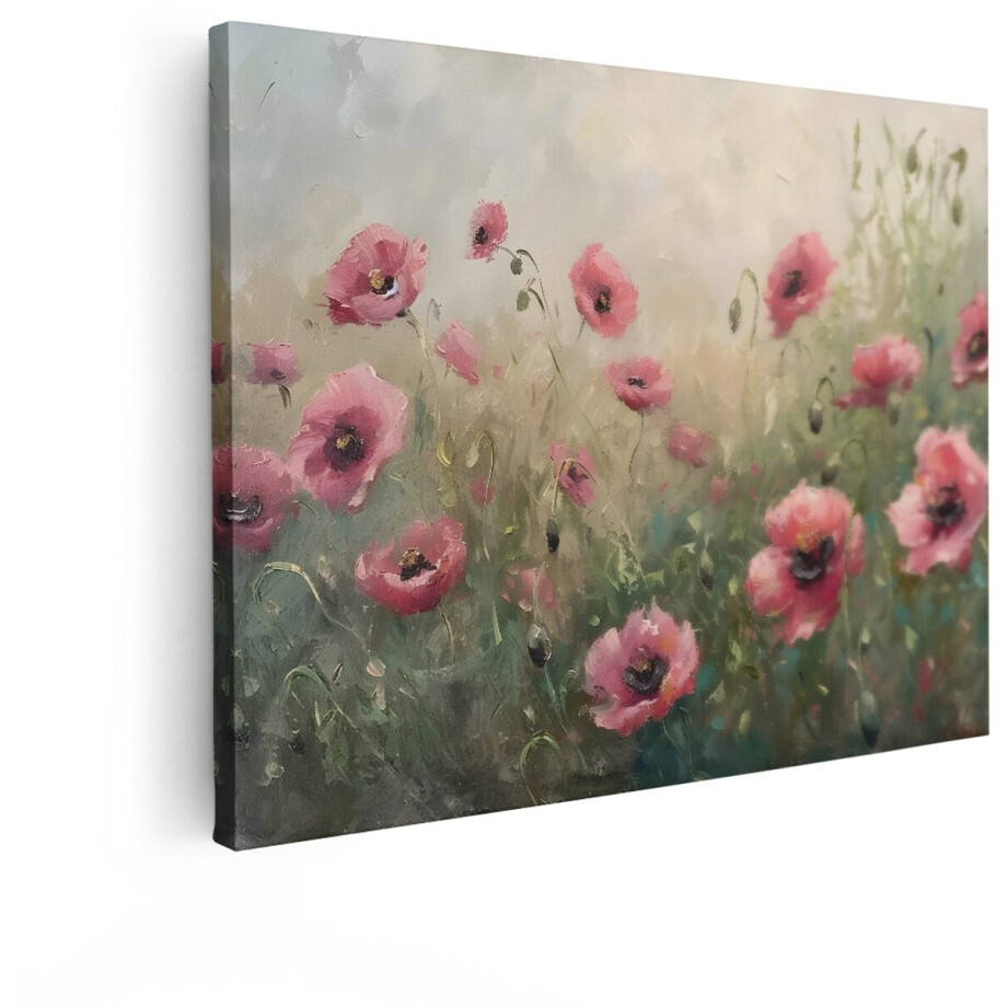 Artaza Canvas Schilderij Klaprozen - 120x90 cm - Wanddecoratie Bloemen - Muurdecoratie Natuur - Decoratie Woonkamer - Roze Artaza Canvas Schilderij Klaprozen - 120x90 cm - Wanddecoratie Bloemen - Muurdecoratie Natuur - Decoratie Woonkamer - Roze afbeelding 1