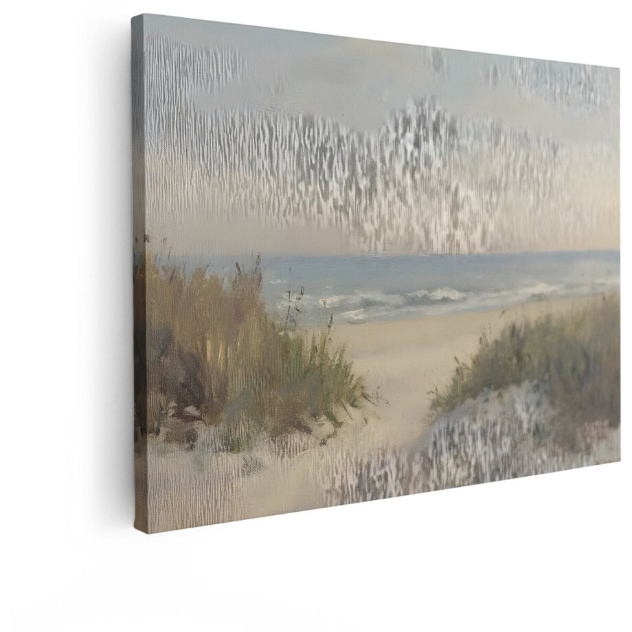 Artaza Canvas Schilderij Strand - 80x60 cm - Wanddecoratie Zee - Muurdecoratie Duinen - Decoratie Landschap - Schilderijen Op Canvas Artaza Canvas Schilderij Strand - 80x60 cm - Wanddecoratie Zee - Muurdecoratie Duinen - Decoratie Landschap - Schilderijen Op Canvas afbeelding 1