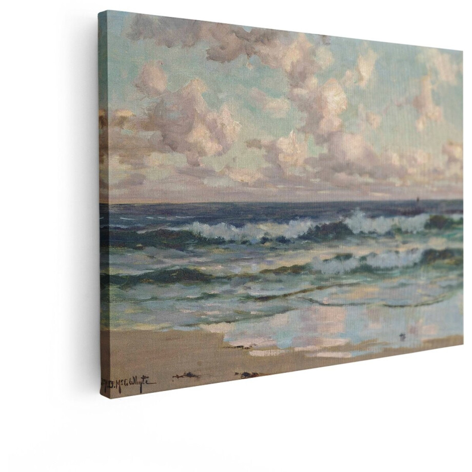 Artaza Canvas Schilderij Zee - 80x60 cm - Wanddecoratie Strand - Muurdecoratie Golven - Decoratie Impressionistisch Landschap Artaza Canvas Schilderij Zee - 80x60 cm - Wanddecoratie Strand - Muurdecoratie Golven - Decoratie Impressionistisch Landschap afbeelding 1