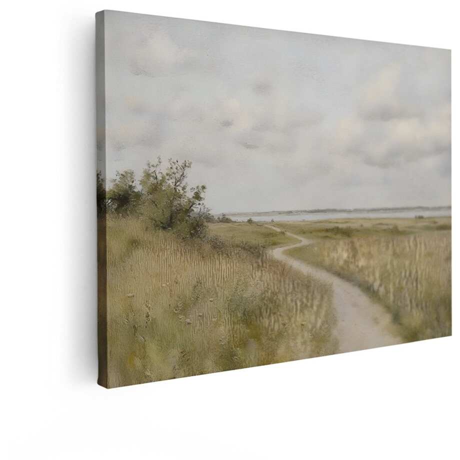 Artaza Canvas Schilderij Landschap - 120x90 cm - Wanddecoratie Landelijk - Muurdecoratie Natuur - Schilderijen Woonkamer afbeelding 1
