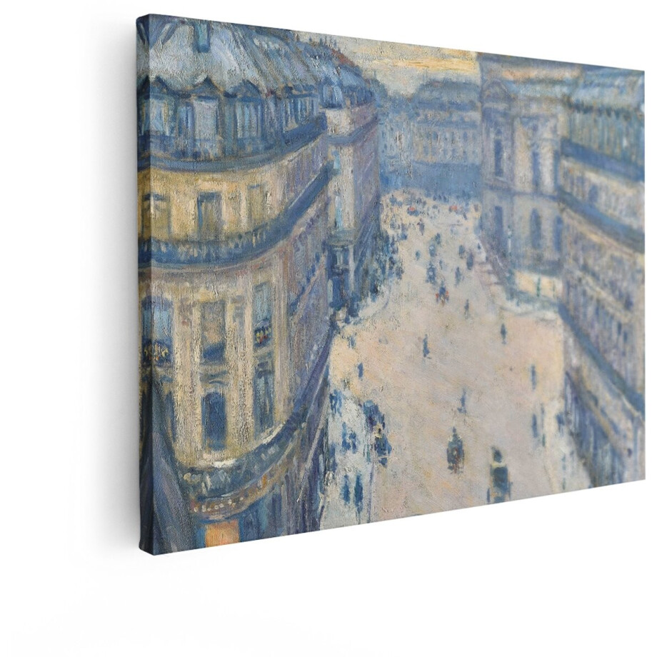 Artaza Canvas Schilderij Parijs - 120x90 cm - Wanddecoratie Stad - Muurdecoratie Impressionisme - Decoratie Woonkamer Olieverfschilderij afbeelding 1