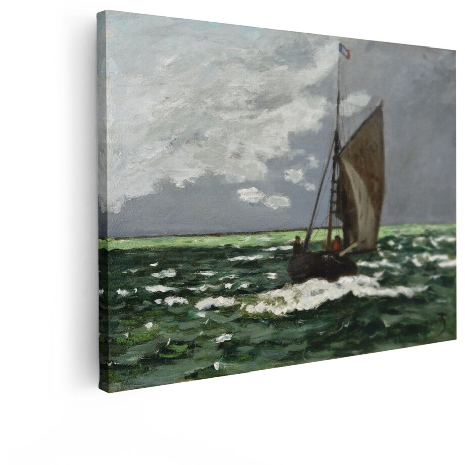 Artaza Canvas Schilderij Monet - 40x30 cm - Wanddecoratie Zeilboot Op Zee - Muurdecoratie Klassiek - Kamer Accessoires Artaza Canvas Schilderij Monet - 40x30 cm - Wanddecoratie Zeilboot Op Zee - Muurdecoratie Klassiek - Kamer Accessoires afbeelding 1