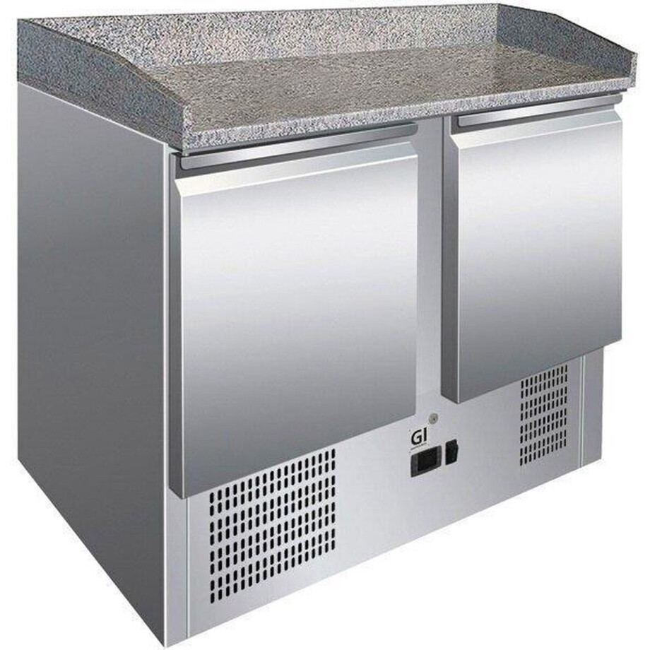 Gastro-Inox RVS Werkbank Met 2 Deuren & Marmer Werkblad, Geforceerd Gekoeld, Gastro-Inox 202.007 afbeelding 1