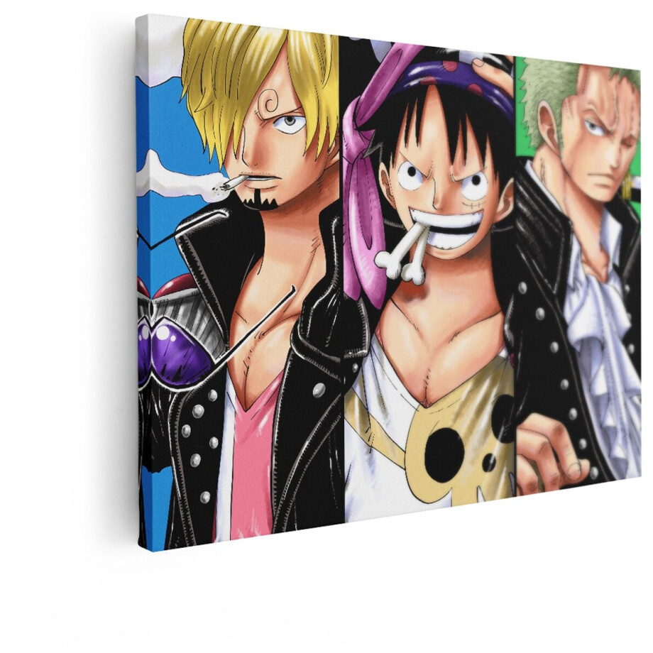 Artaza Canvas Schilderij Straw Hat Pirates - 40x30 cm - Wanddecoratie One Piece Anime - Muurdecoratie Slaapkamer Jongen - Kamer Accessoires Artaza Canvas Schilderij Straw Hat Pirates - 40x30 cm - Wanddecoratie One Piece Anime - Muurdecoratie Slaapkamer Jongen - Kamer Accessoires afbeelding 1