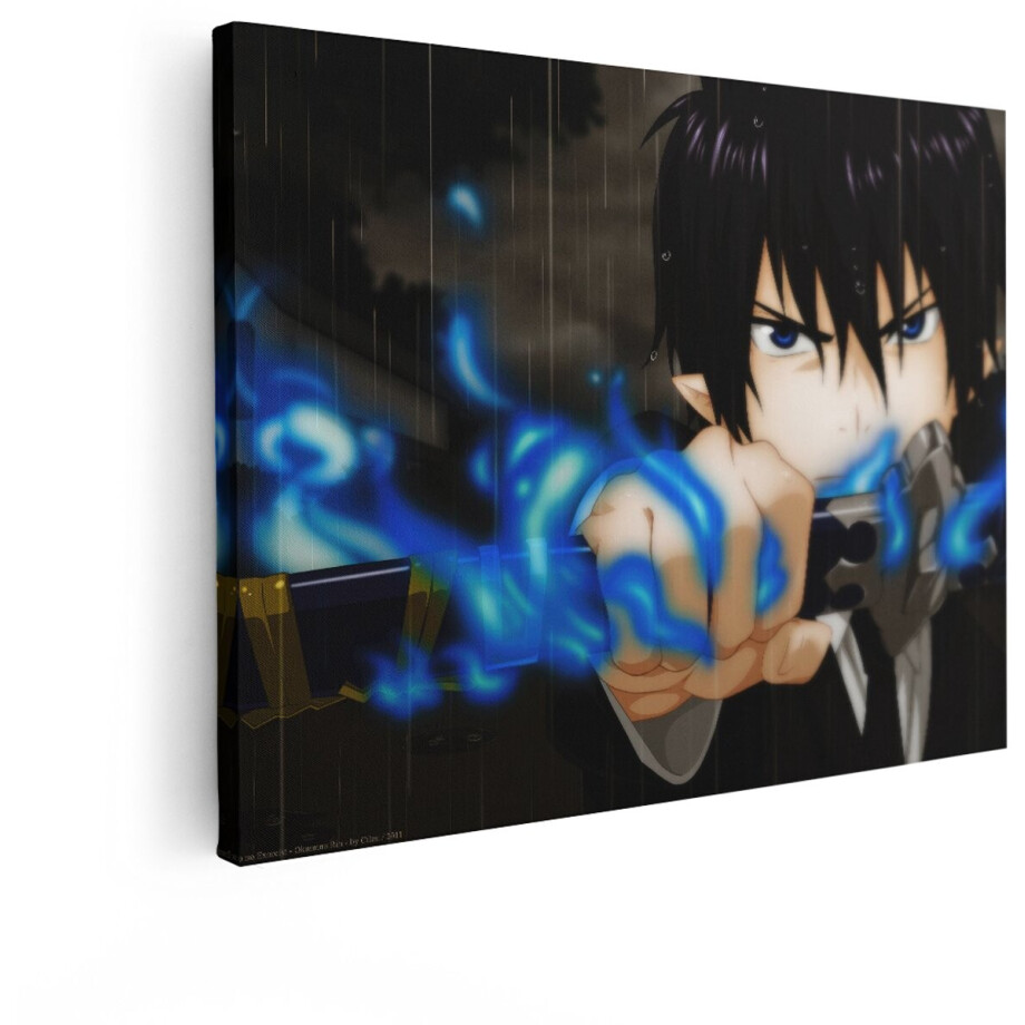 Artaza Canvas Schilderij Anime Blue Exorcist - 80x60 cm - Wanddecoratie Rin Okumura - Muurdecoratie Jongens Slaapkamer - Schilderijen Op Canvas Blauwe Vlammen Artaza Canvas Schilderij Anime Blue Exorcist - 80x60 cm - Wanddecoratie Rin Okumura - Muurdecoratie Jongens Slaapkamer - Schilderijen Op Canvas Blauwe Vlammen afbeelding 1