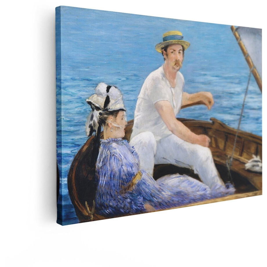 Artaza Canvas Schilderij Zeilboot - 80x60 cm - Wanddecoratie Manet - Muurdecoratie Klassiek Portret - Schilderijen Op Canvas Vrouw Artaza Canvas Schilderij Zeilboot - 80x60 cm - Wanddecoratie Manet - Muurdecoratie Klassiek Portret - Schilderijen Op Canvas Vrouw afbeelding 1