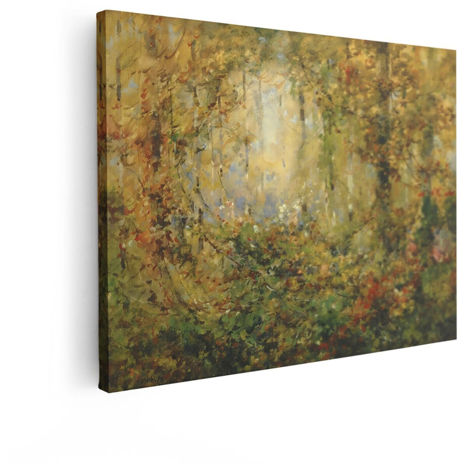 Artaza Canvas Schilderij Bos - 80x60 cm - Wanddecoratie Herfst Landschap - Muurdecoratie Natuur - Schilderijen Op Canvas Bomen - Goud Artaza Canvas Schilderij Bos - 80x60 cm - Wanddecoratie Herfst Landschap - Muurdecoratie Natuur - Schilderijen Op Canvas Bomen - Goud afbeelding 1