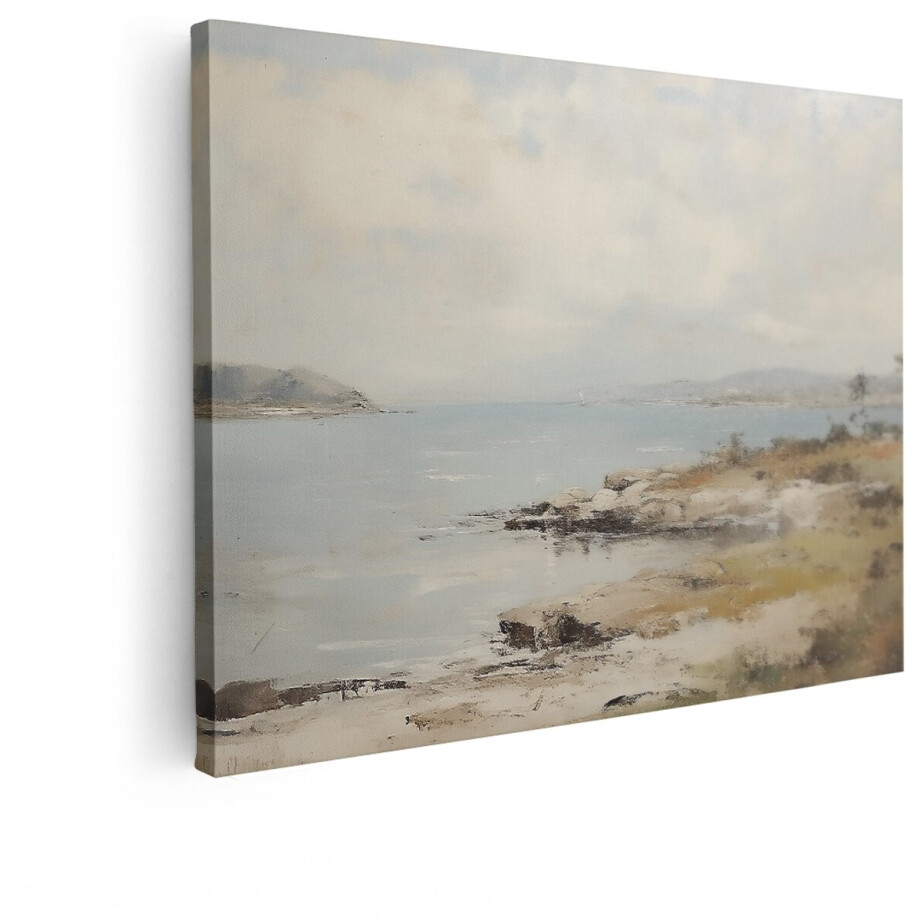 Artaza Canvas Schilderij Kustlandschap - 120x90 cm - Wanddecoratie Zee - Muurdecoratie Strand - Decoratie Natuur Zeilboot - Schilderijen Op Canvas Artaza Canvas Schilderij Kustlandschap - 120x90 cm - Wanddecoratie Zee - Muurdecoratie Strand - Decoratie Natuur Zeilboot - Schilderijen Op Canvas afbeelding 1