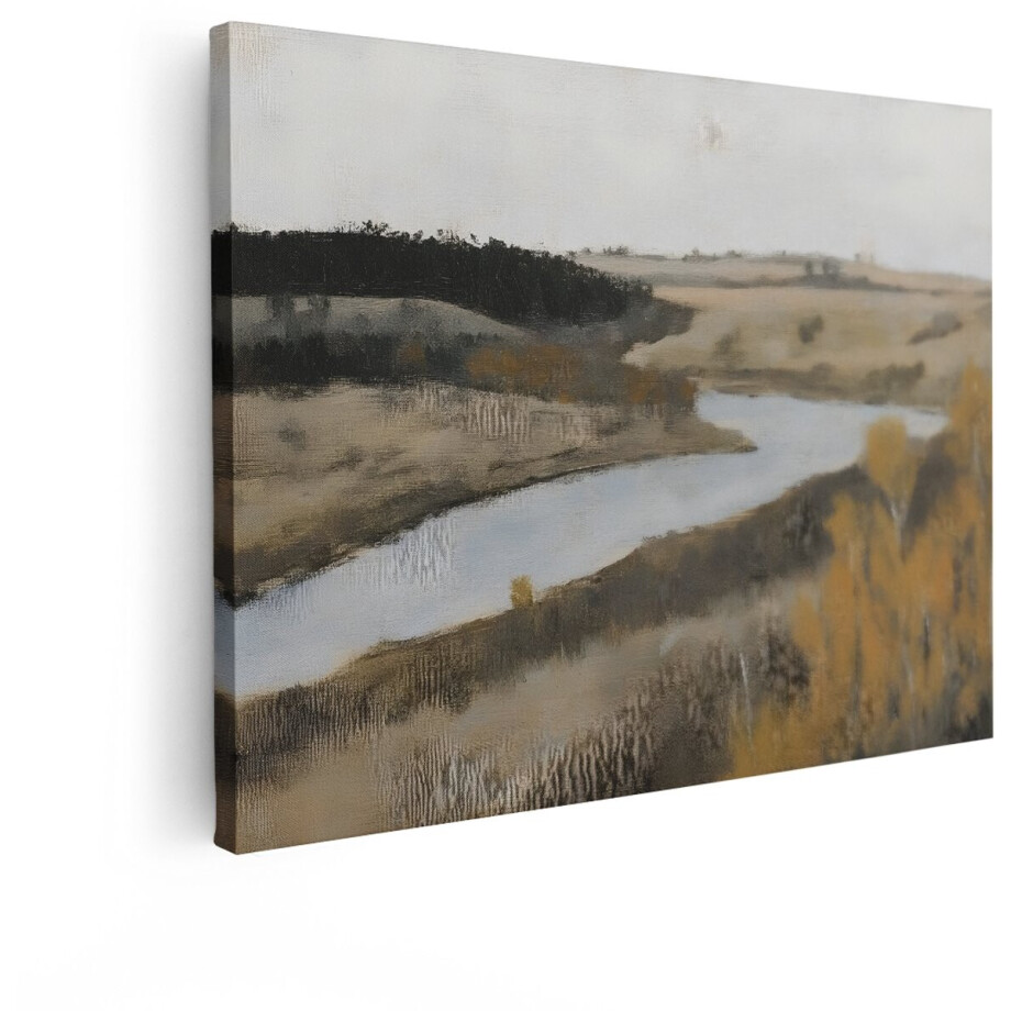 Artaza Canvas Schilderij Natuur - 40x30 cm - Wanddecoratie Herfstlandschap - Muurdecoratie Bos Rivier - Schilderijen Op Canvas Artaza Canvas Schilderij Natuur - 40x30 cm - Wanddecoratie Herfstlandschap - Muurdecoratie Bos Rivier - Schilderijen Op Canvas afbeelding 1