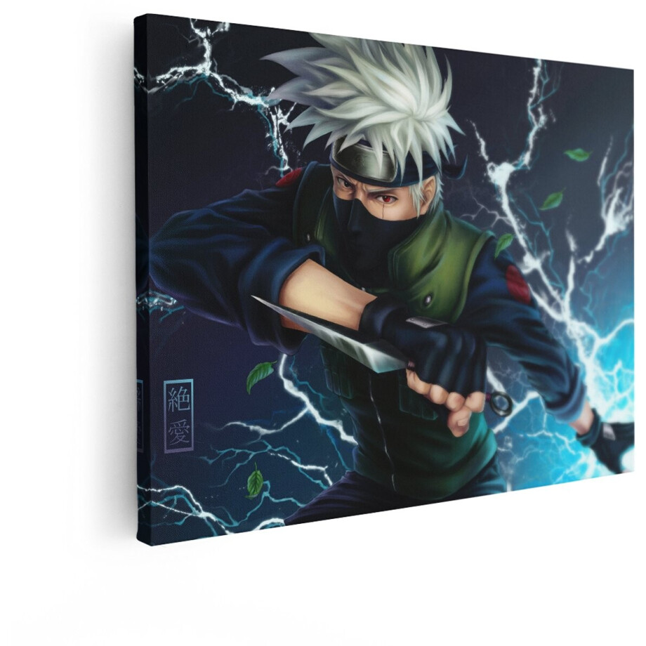 Artaza Canvas Schilderij Kakashi - 80x60 cm - Wanddecoratie Anime Ninja - Muurdecoratie Slaapkamer Jongen - Decoratie Bliksem Artaza Canvas Schilderij Kakashi - 80x60 cm - Wanddecoratie Anime Ninja - Muurdecoratie Slaapkamer Jongen - Decoratie Bliksem afbeelding 1
