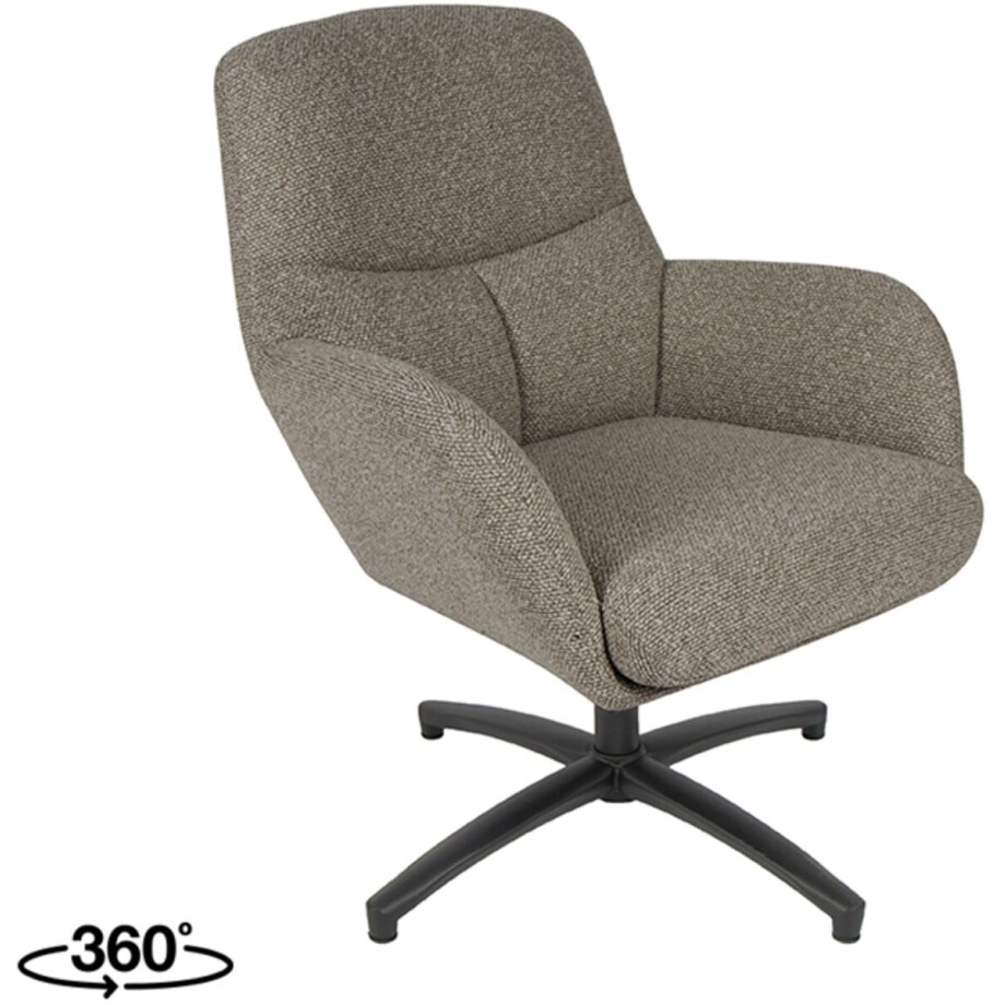 LABEL51 Chill Zone Fauteuil - Grijs - Stof - One Size - - - Draaibaar - Met Armleuning afbeelding 1