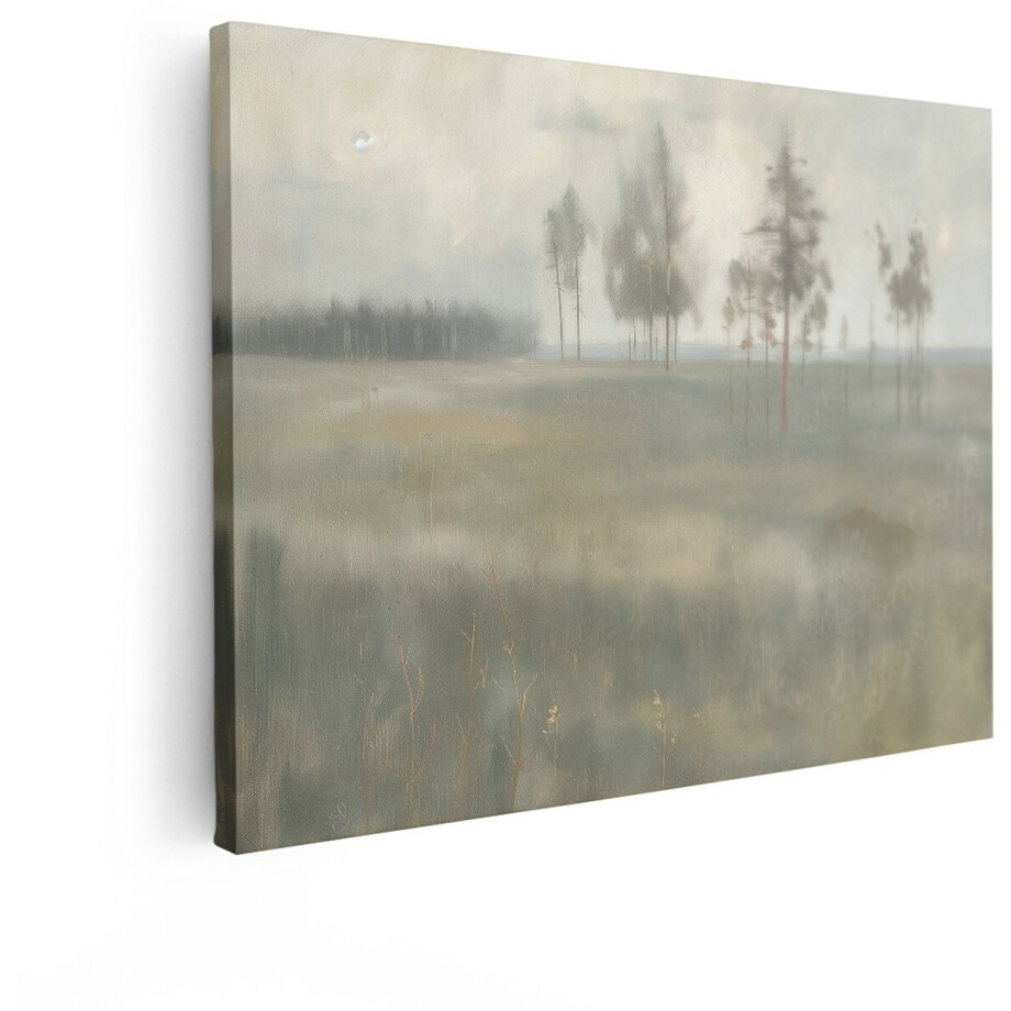 Artaza Canvas Schilderij Landschap - 120x90 cm - Wanddecoratie Natuur - Muurdecoratie Mistig Bos - Schilderijen Op Canvas Bomen Artaza Canvas Schilderij Landschap - 120x90 cm - Wanddecoratie Natuur - Muurdecoratie Mistig Bos - Schilderijen Op Canvas Bomen afbeelding 1
