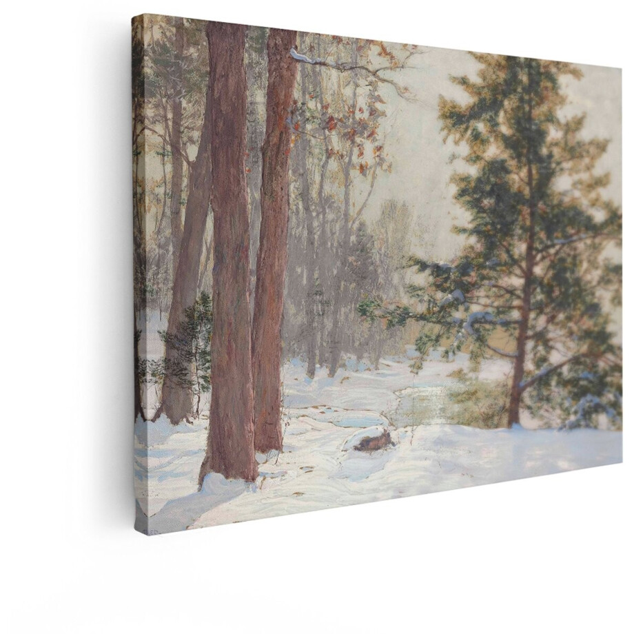 Artaza Canvas Schilderij Winterlandschap - 40x30 cm - Wanddecoratie Bos - Muurdecoratie Natuur - Decoratie Hoge Bomen - Kamer Accessoires Artaza Canvas Schilderij Winterlandschap - 40x30 cm - Wanddecoratie Bos - Muurdecoratie Natuur - Decoratie Hoge Bomen - Kamer Accessoires afbeelding 1