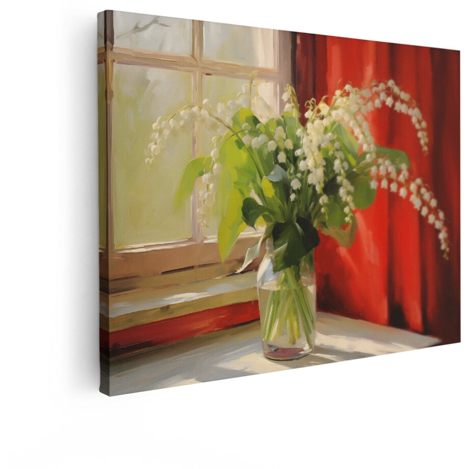 Artaza Canvas Schilderij Lelietjes Van Dalen - 80x60 cm - Wanddecoratie Bloemen - Muurdecoratie Stilleven - Decoratie Boeket - Wit Artaza Canvas Schilderij Lelietjes Van Dalen - 80x60 cm - Wanddecoratie Bloemen - Muurdecoratie Stilleven - Decoratie Boeket - Wit afbeelding 1