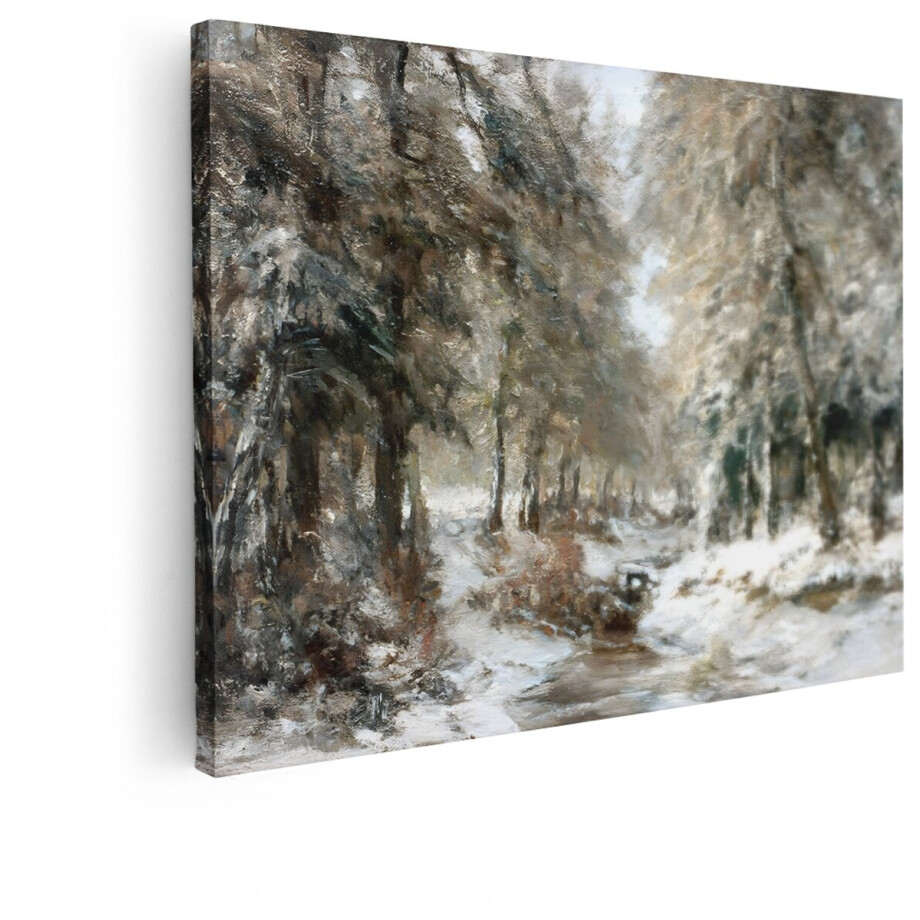 Artaza Canvas Schilderij Besneeuwd Bos - 80x60 cm - Wanddecoratie Winter Landschap - Muurdecoratie Natuur - Schilderijen Op Canvas Artaza Canvas Schilderij Besneeuwd Bos - 80x60 cm - Wanddecoratie Winter Landschap - Muurdecoratie Natuur - Schilderijen Op Canvas afbeelding 1