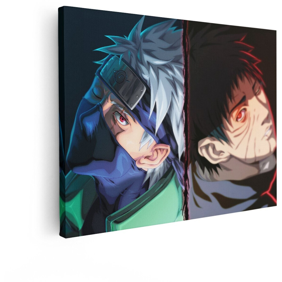 Artaza Canvas Schilderij Kakashi En Obito - 80x60 cm - Naruto Anime Wanddecoratie - Muurdecoratie Sharingan - Schilderijen Jongens Slaapkamer Artaza Canvas Schilderij Kakashi En Obito - 80x60 cm - Naruto Anime Wanddecoratie - Muurdecoratie Sharingan - Schilderijen Jongens Slaapkamer afbeelding 1