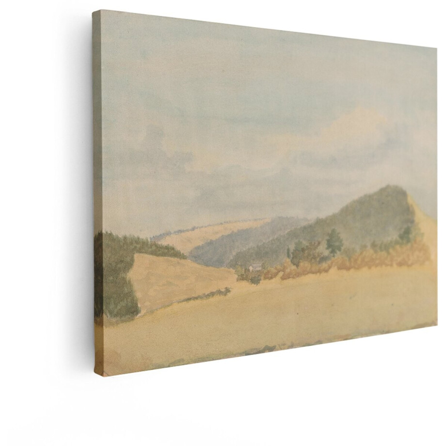 Artaza Canvas Schilderij Landschap - 120x90 cm - Wanddecoratie Natuur - Muurdecoratie Heuvels Vintage - Schilderijen Woonkamer Aquarel Artaza Canvas Schilderij Landschap - 120x90 cm - Wanddecoratie Natuur - Muurdecoratie Heuvels Vintage - Schilderijen Woonkamer Aquarel afbeelding 1
