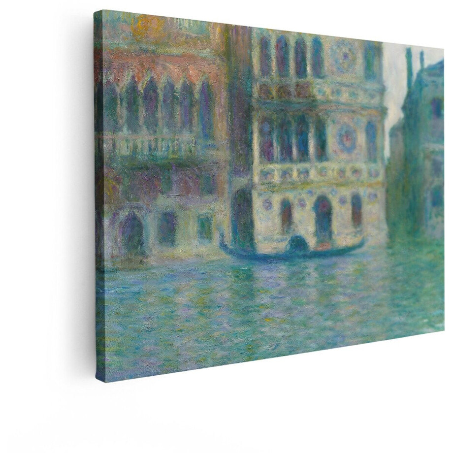 Artaza Canvas Schilderij Impressionistische Weergave van Venetië met Gondel en Dogepaleis - 80x60 cm - Wanddecoratie Woonkamer - Schilderijen - Muurdecoratie Artaza Canvas Schilderij Impressionistische Weergave van Venetië met Gondel en Dogepaleis - 80x60 cm - Wanddecoratie Woonkamer - Schilderijen - Muurdecoratie afbeelding 1