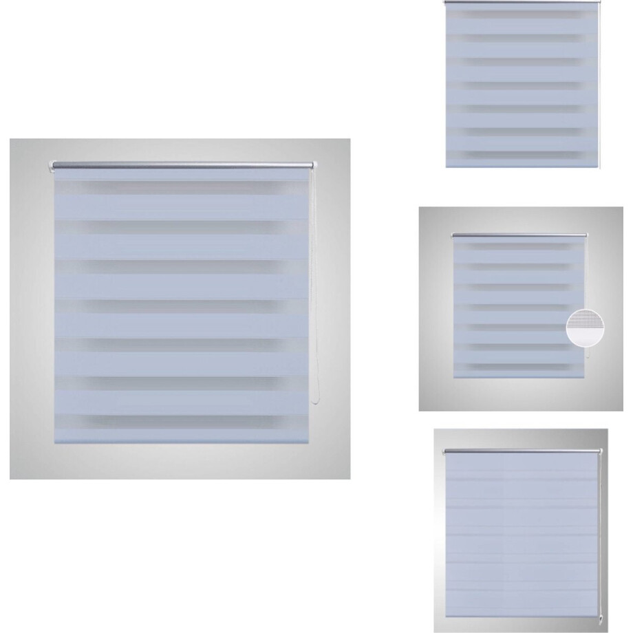 vidaXL Vitrage - Vitrages - Dubbel Rolgordijn - Dubbele Rolgordijnen - Duo Rolgordijn 90x150cm Wit afbeelding 1