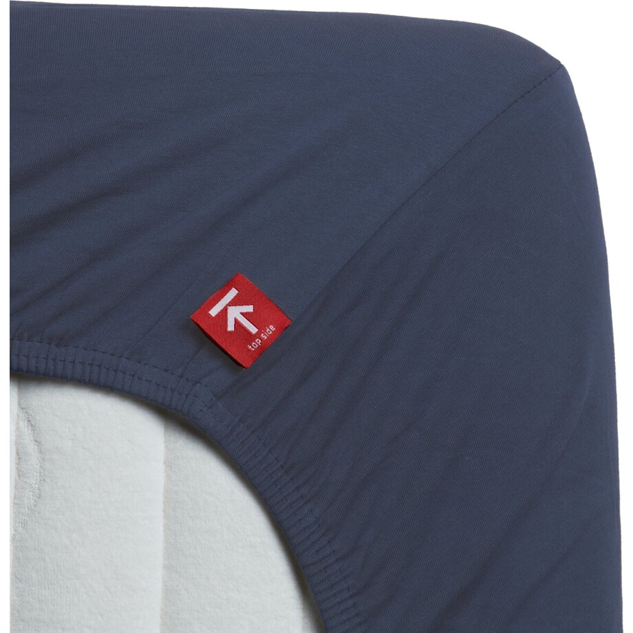 Beddinghouse - Jersey - Topper Hoeslaken - 160x220 cm - indigo Beddinghouse - Jersey - Topper Hoeslaken - 160x220 cm - indigo afbeelding 1