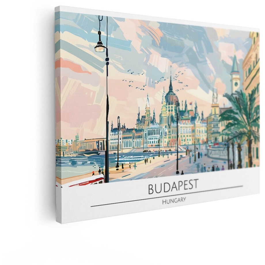 Artaza Canvas Schilderij Budapest - 80x60 cm - Wanddecoratie Hongarije Parlementsgebouw - Muurdecoratie Skyline Stad - Decoratie Donau Woonkamer Artaza Canvas Schilderij Budapest - 80x60 cm - Wanddecoratie Hongarije Parlementsgebouw - Muurdecoratie Skyline Stad - Decoratie Donau Woonkamer afbeelding 1