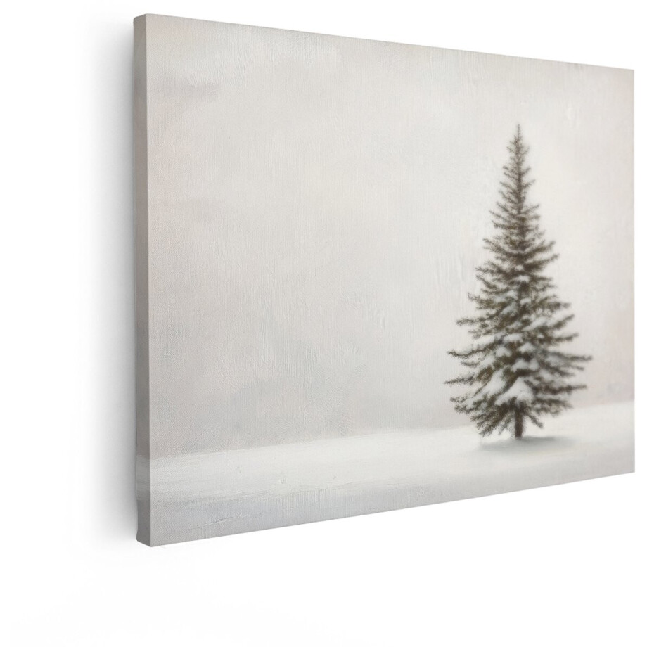 Artaza Canvas Schilderij Kerstboom - 120x90 cm - Wanddecoratie Winter - Muurdecoratie Sneeuw - Decoratie Natuur - Schilderijen Op Canvas Artaza Canvas Schilderij Kerstboom - 120x90 cm - Wanddecoratie Winter - Muurdecoratie Sneeuw - Decoratie Natuur - Schilderijen Op Canvas afbeelding 1