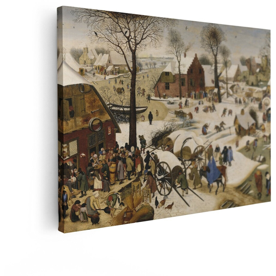 Artaza Canvas Schilderij Oude Meesters - 120x90 cm - Wanddecoratie Bruegel Winterlandschap - Muurdecoratie Dorp - Schilderijen Op Canvas Artaza Canvas Schilderij Oude Meesters - 120x90 cm - Wanddecoratie Bruegel Winterlandschap - Muurdecoratie Dorp - Schilderijen Op Canvas afbeelding 1