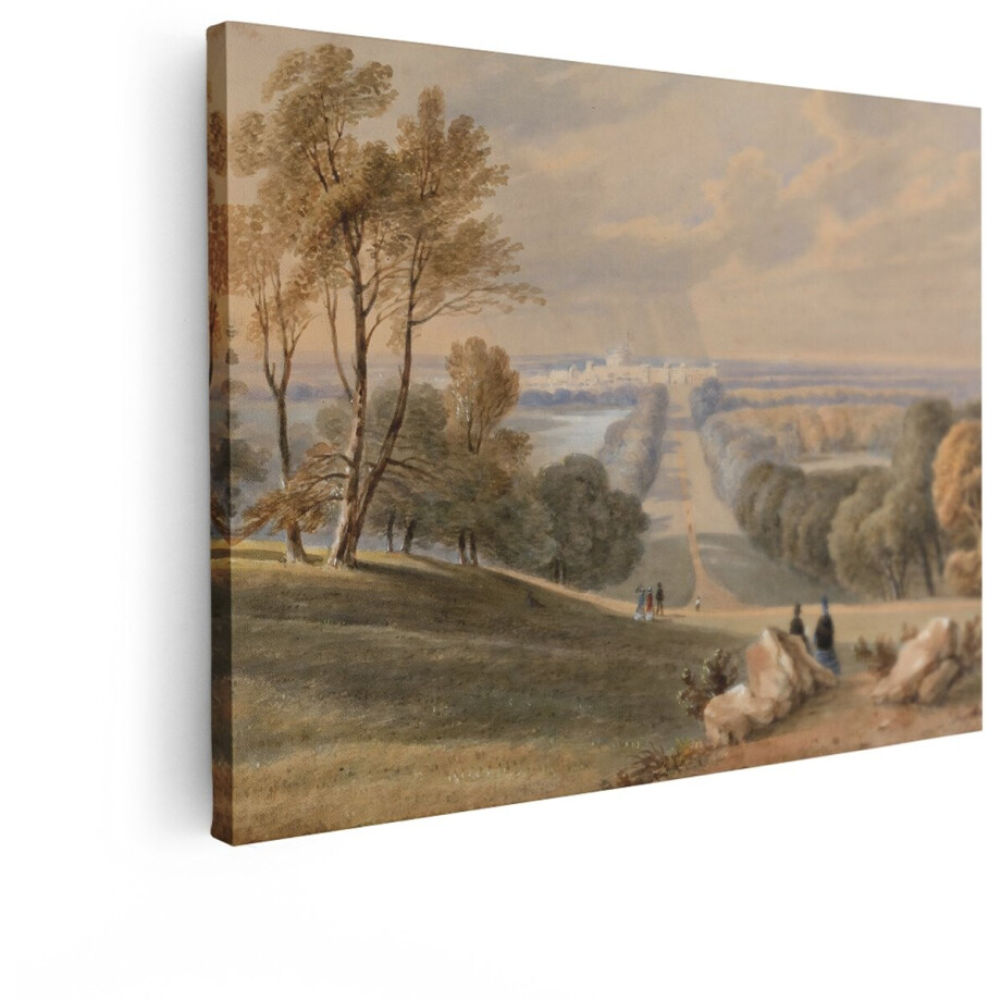 Artaza Canvas Schilderij Landschap - 120x90 cm - Wanddecoratie Klassiek Paleis - Muurdecoratie Aquarel - Decoratie Woonkamer Natuur Artaza Canvas Schilderij Landschap - 120x90 cm - Wanddecoratie Klassiek Paleis - Muurdecoratie Aquarel - Decoratie Woonkamer Natuur afbeelding 1