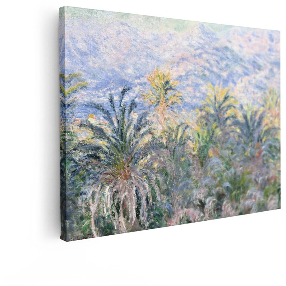Artaza Canvas Schilderij Landschap Monet - 120x90 cm - Wanddecoratie Palmbomen - Muurdecoratie Bergen - Decoratie Natuur Impressionisme Artaza Canvas Schilderij Landschap Monet - 120x90 cm - Wanddecoratie Palmbomen - Muurdecoratie Bergen - Decoratie Natuur Impressionisme afbeelding 1