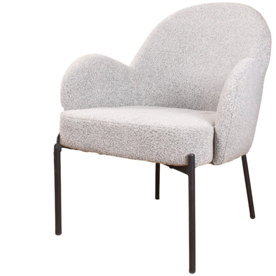 DS4U® Elza fauteuil boucle grijs - showroommodel DS4U® Elza fauteuil boucle grijs - showroommodel afbeelding 1