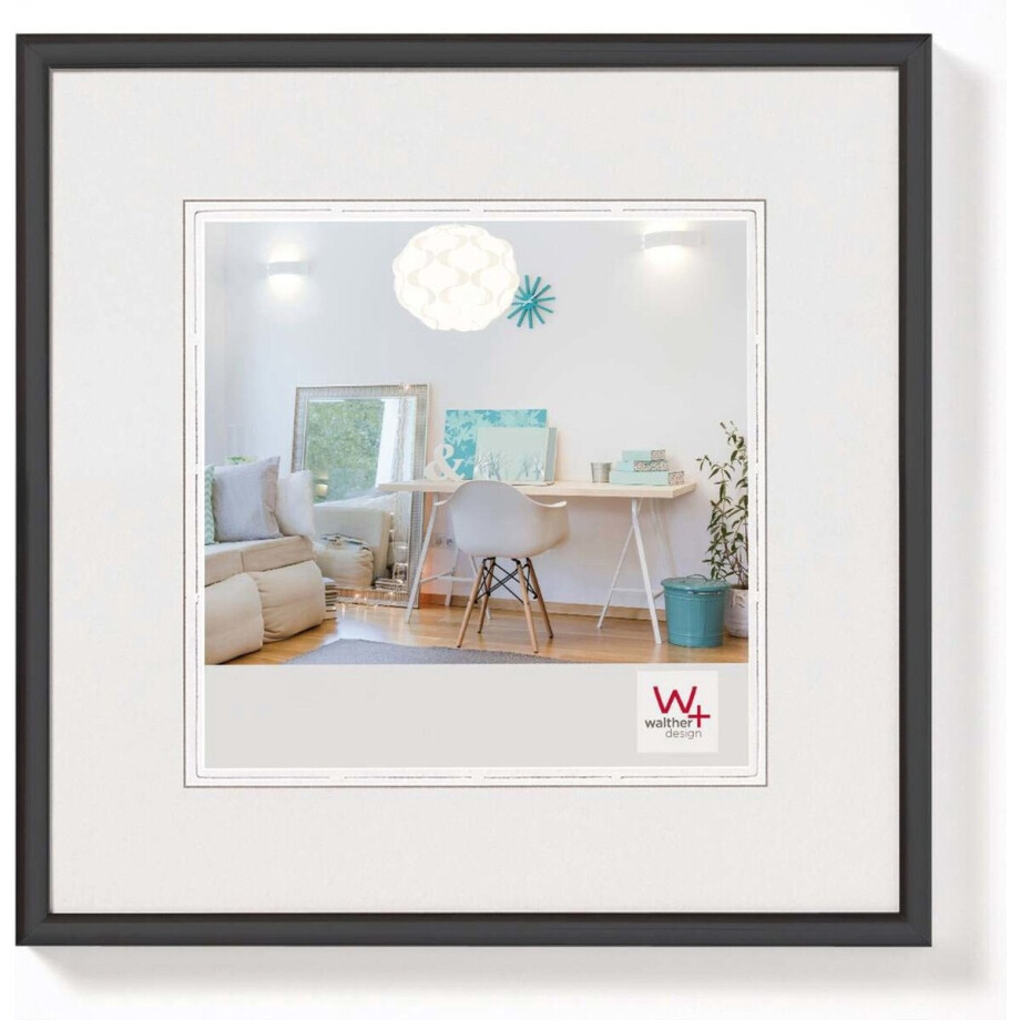 Walther New Lifestyle - Kunststof lijst - Fotoformaat 30x30 cm - Zwart Walther New Lifestyle - Kunststof lijst - Fotoformaat 30x30 cm - Zwart afbeelding 1
