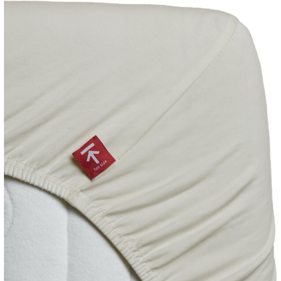 Beddinghouse - Jersey - 95% katoen - 5% lycra - Topper Hoeslaken - 140x220 cm - Gebroken wit afbeelding 1