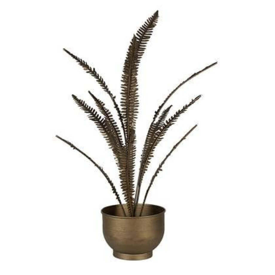 Clayre & Eef Kunstplant 63 cm Goudkleurig Ijzer Decoratie plant afbeelding 1