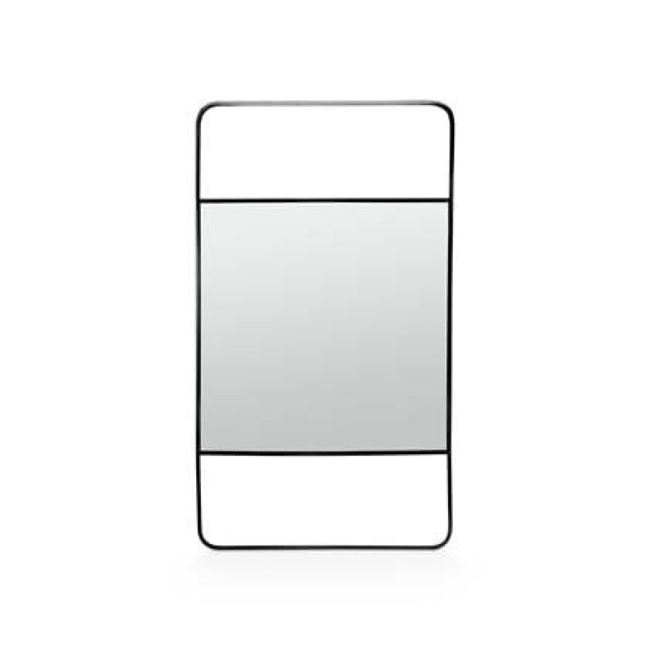vtwonen Spiegel in Frame - Zwart - 105x60cm afbeelding 1