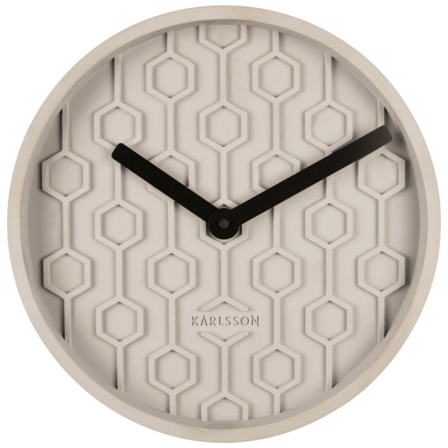 Karlsson Wandklok Honeycomb - Grijs - Ø31cm - Wandklok Karlsson Wandklok Honeycomb - Grijs - Ø31cm - Wandklok afbeelding 1