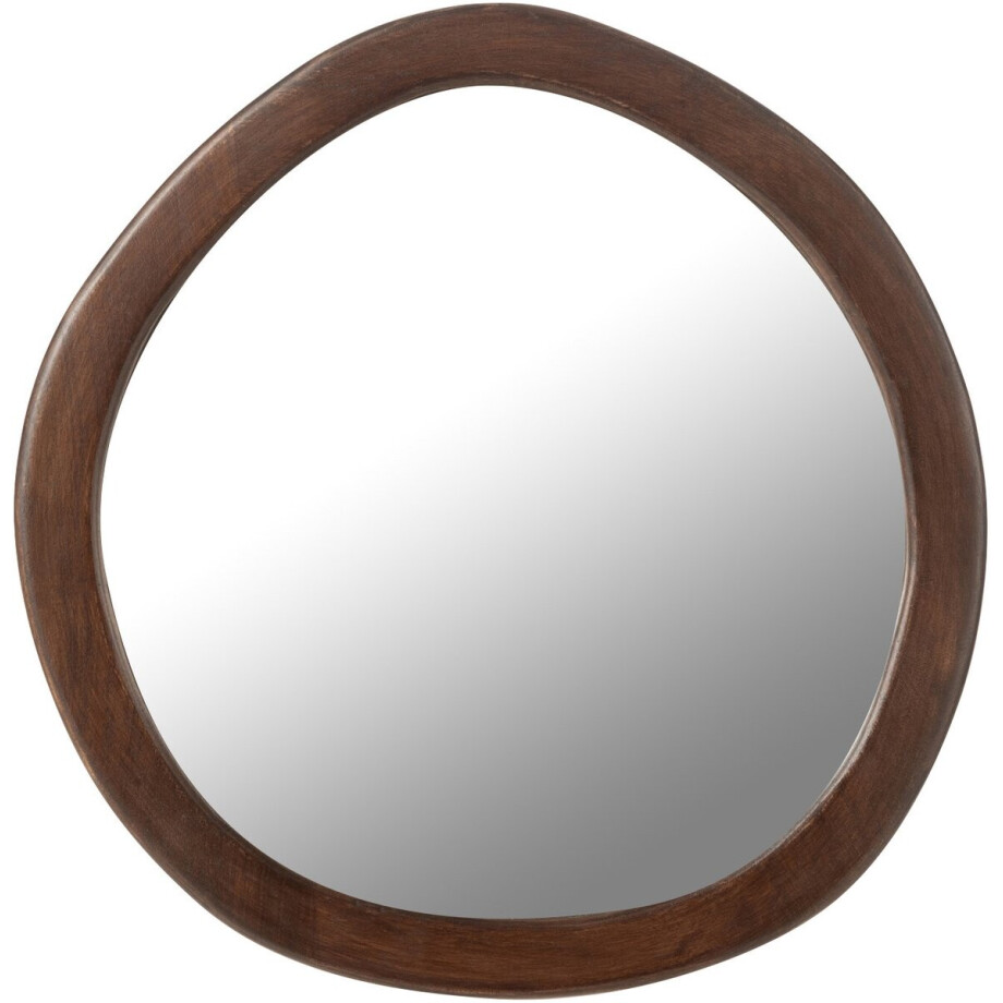 J-Line spiegel Whisp - houtglas- bruin - small - Ø 40 cm afbeelding 1