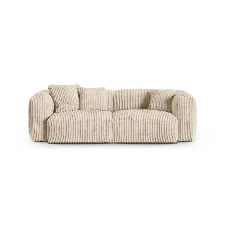 Modulaire 3-zitsbank Martina ribstof | Micadoni Home afbeelding 1