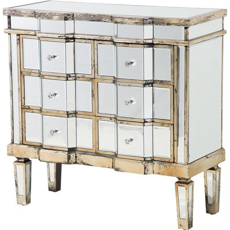 BELIANI MOZELA - Commode - Zilver - Glas BELIANI MOZELA - Commode - Zilver - Glas afbeelding 1