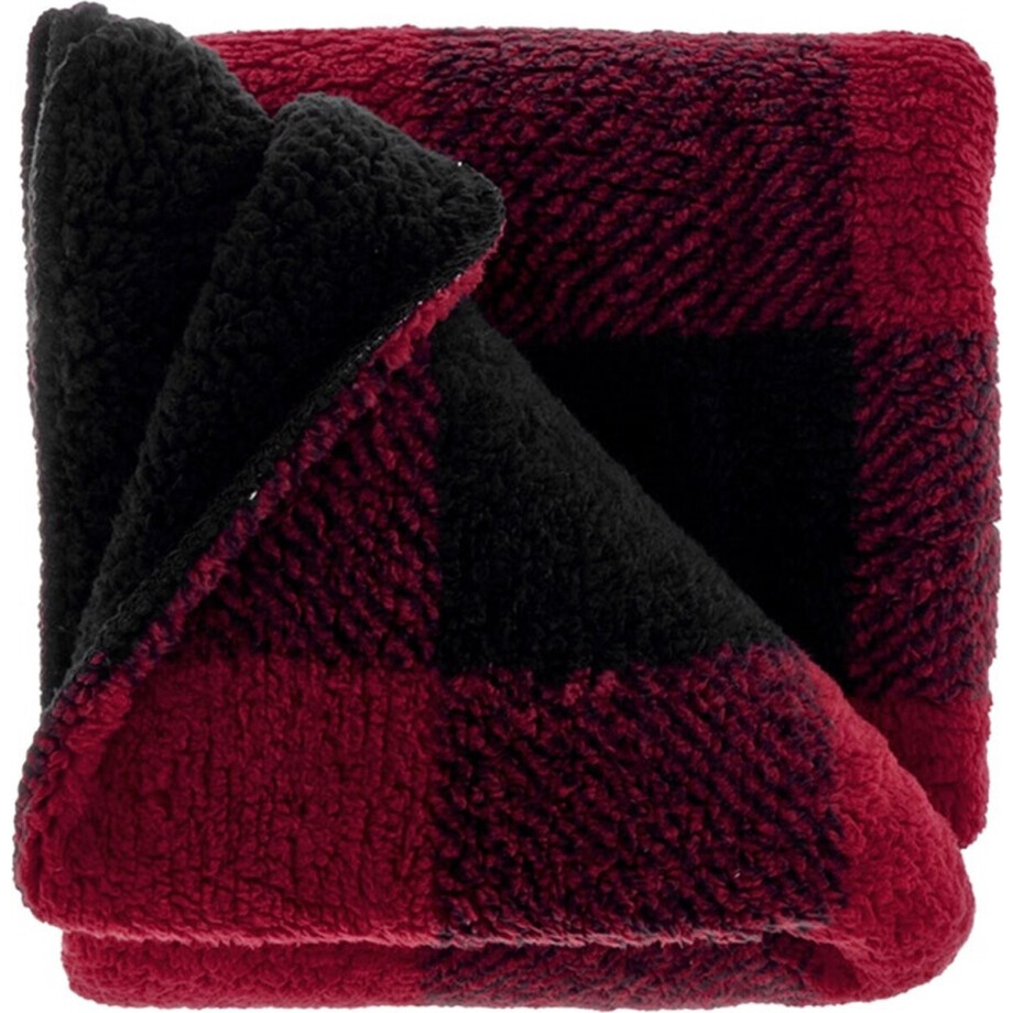 D- Unique Living | Plaid Jesper 150x200cm red D- Unique Living | Plaid Jesper 150x200cm red afbeelding 1