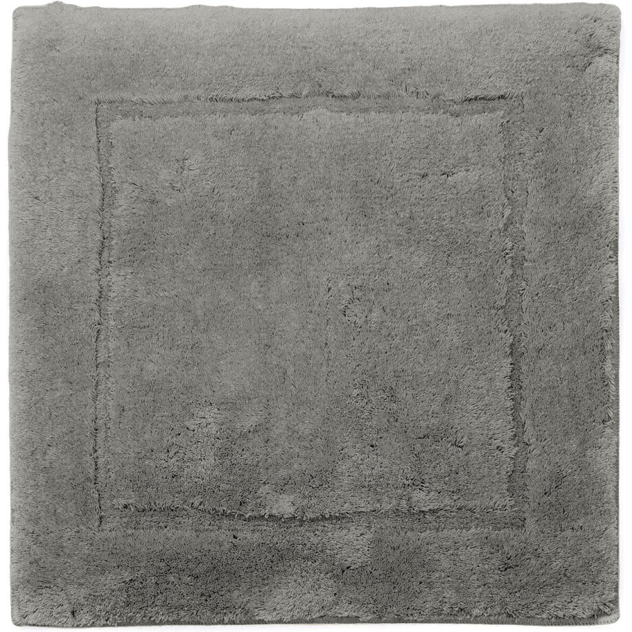 Casilin WC-mat Antislip Orlando - 60x60cm - Vierkante Badmat - Waterabsorberend - Wasbaar en Sneldrogend - Acryl - Grijs, Mouse afbeelding 1