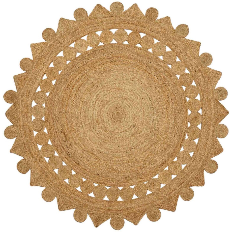 vidaXL - Vloerkleden - Rechthoekig - Bruin - Ø - 180 - cm - Jute afbeelding 1