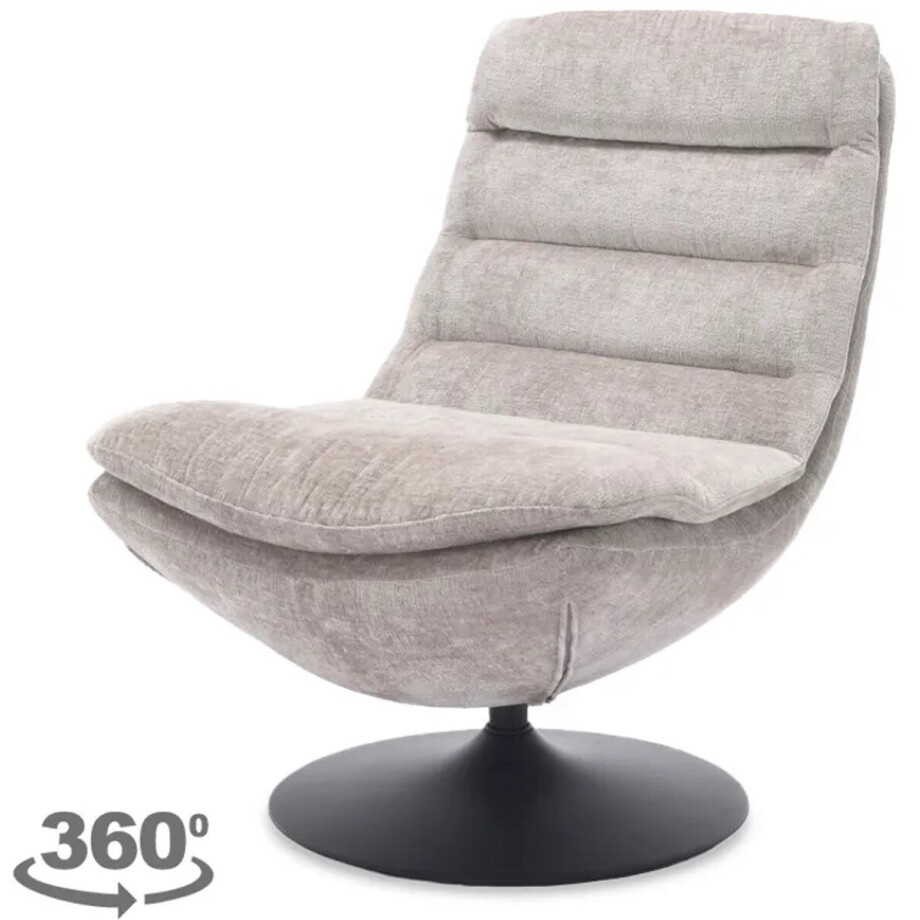 Tower Living fauteuil Marano draaibaar lichtgrijs afbeelding 1