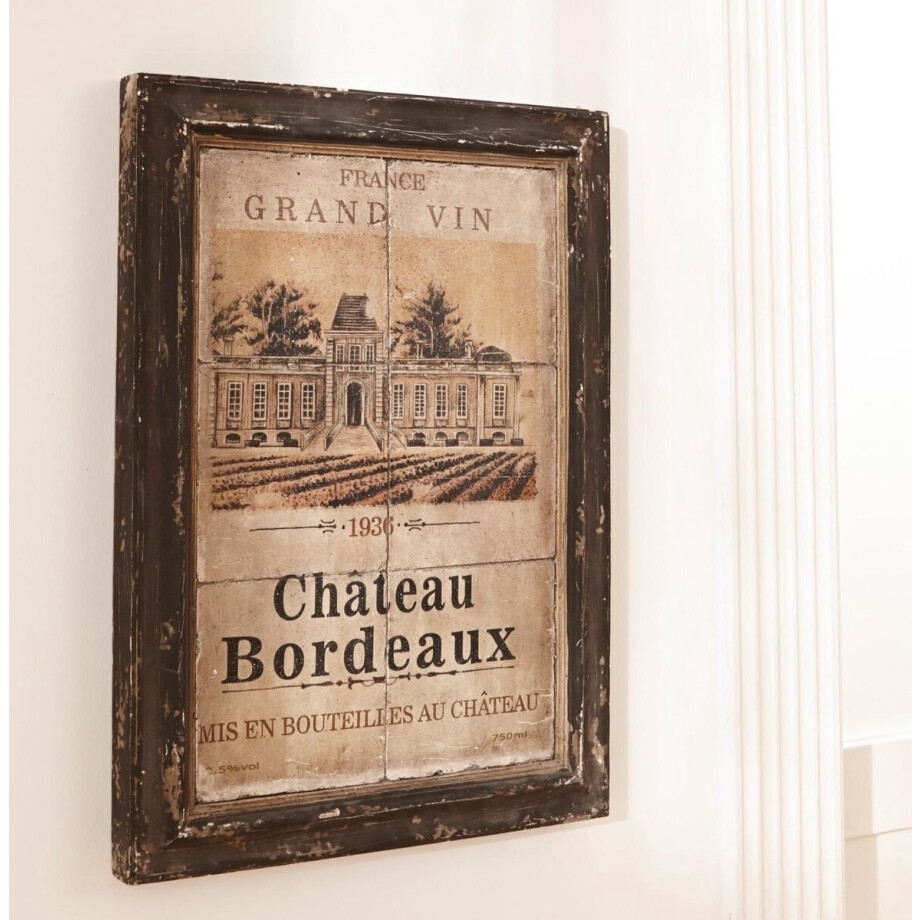 LOBERON Afbeelding Château Bordeaux donkerbruin/beige LOBERON Afbeelding Château Bordeaux donkerbruin/beige afbeelding 1