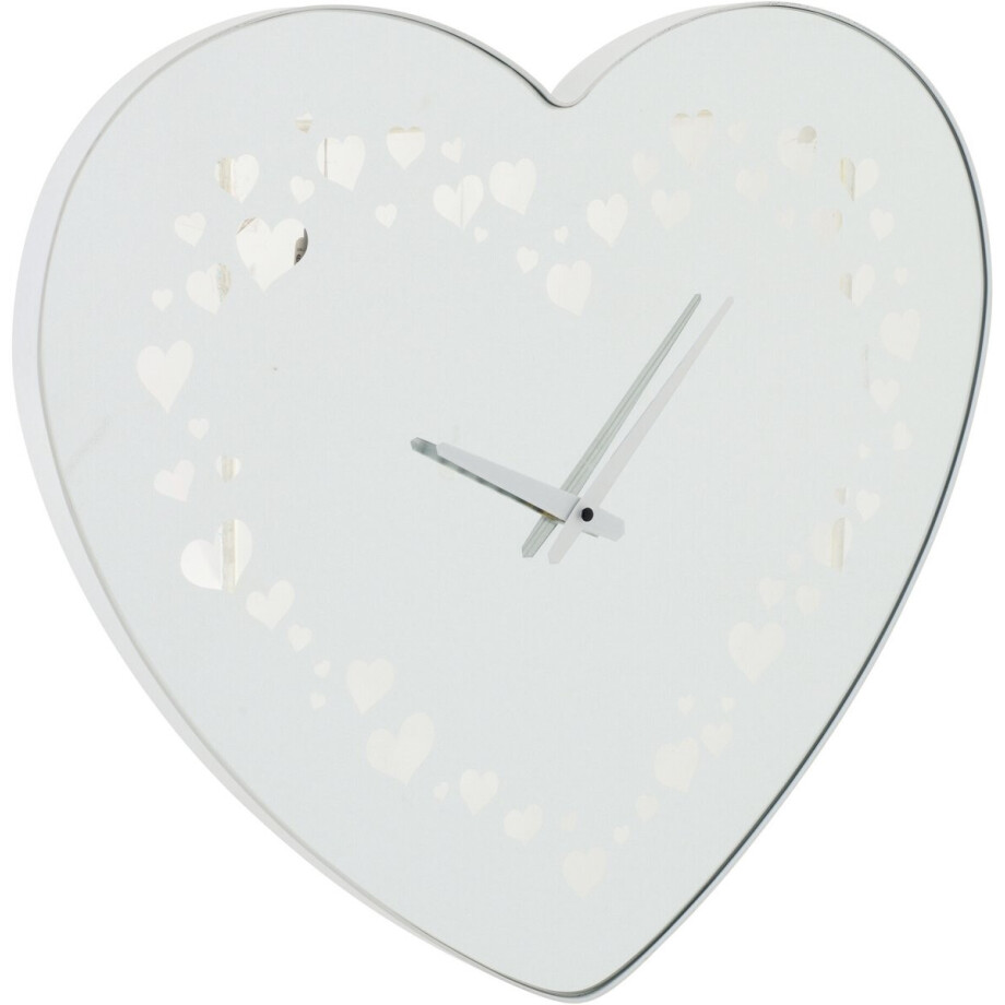 J-Line klok Hart - glas - wit J-Line klok Hart - glas - wit afbeelding 1
