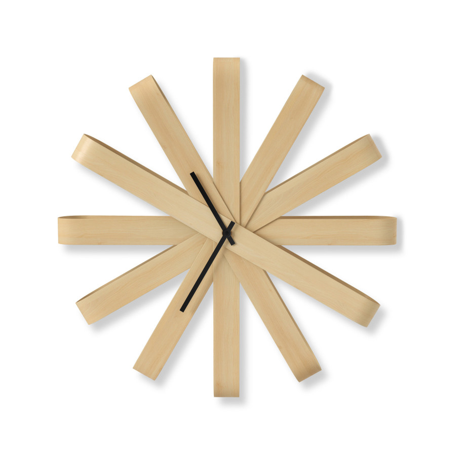 Umbra Klok 'Ribbonwood' 51cm, kleur Naturel afbeelding 1