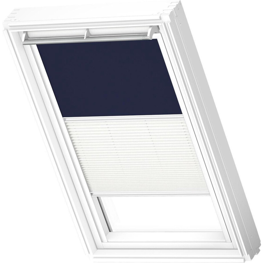 VELUX Origineel Verduisterend Rolgordijn Plus Plissé (DFD) Wit Kozijn, PK06, Donkerblauw afbeelding 1