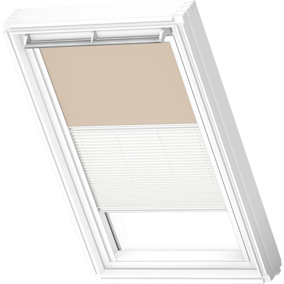 VELUX Origineel Verduisterend Rolgordijn Plus Plissé (DFD) Wit Kozijn, M04, 304, 1, Beige afbeelding 1