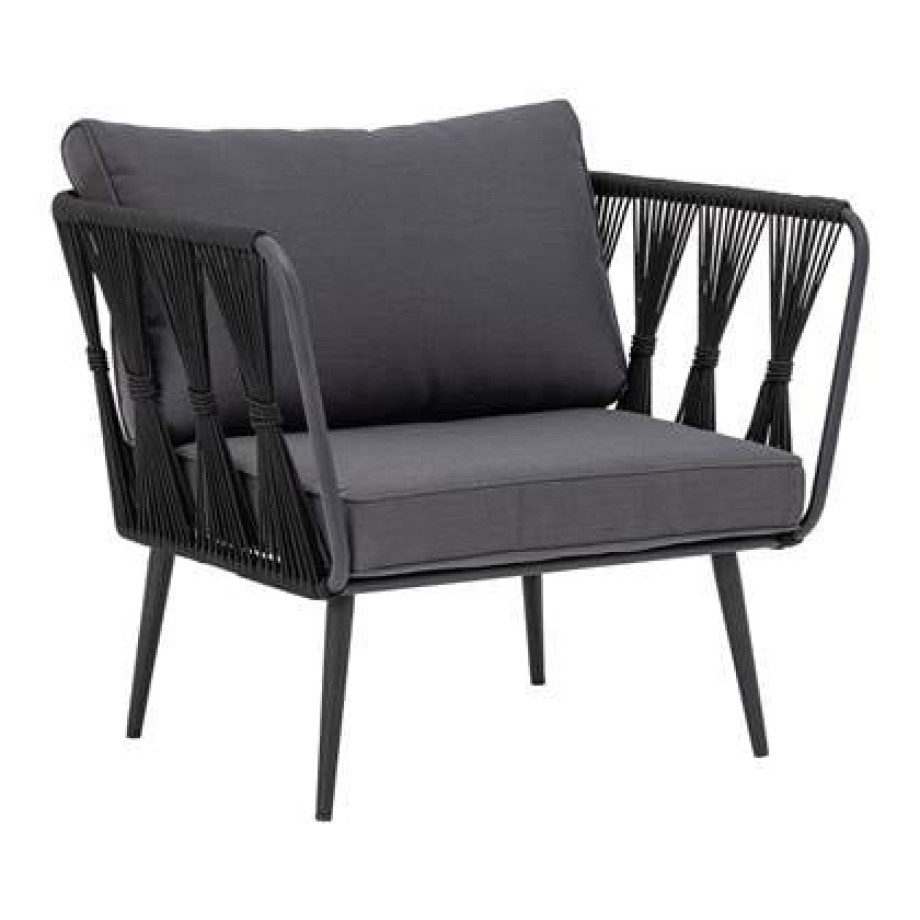 Bloomingville Pavone Fauteuil - Zwart afbeelding 1