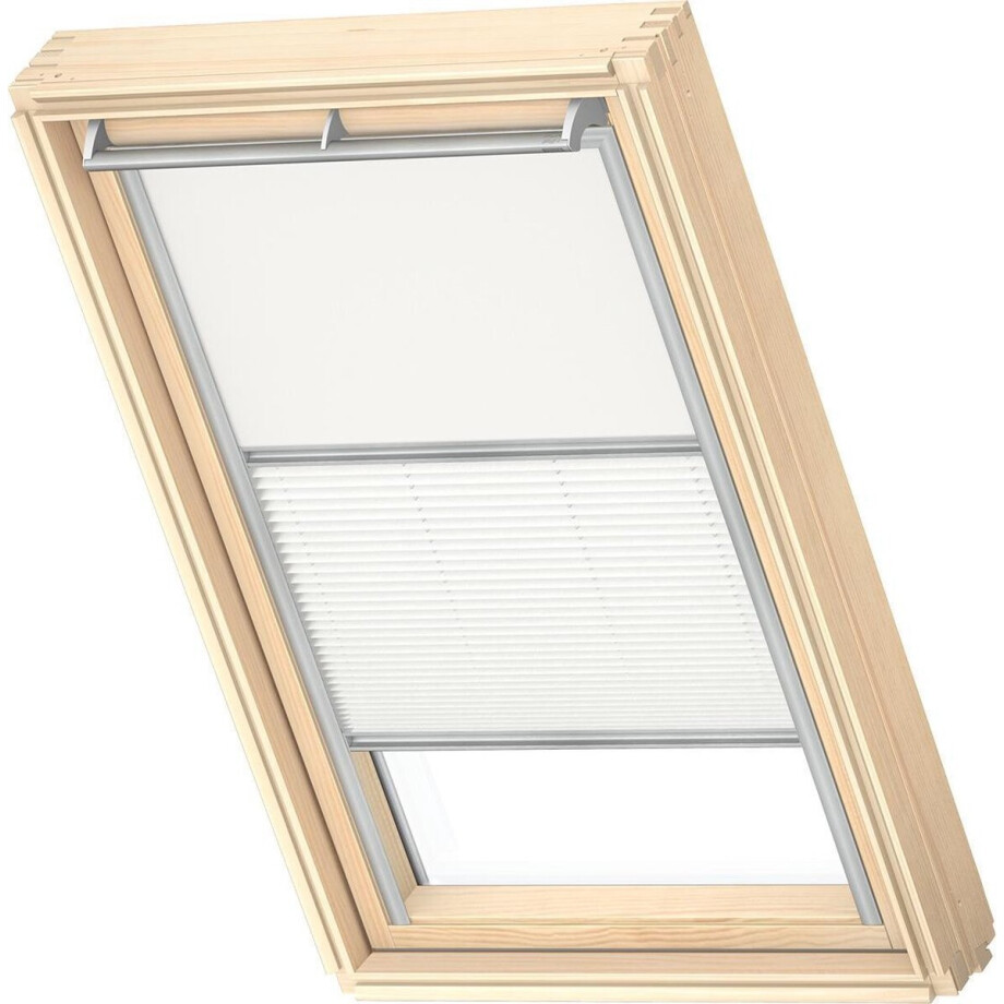 VELUX Origineel Verduisterend Rolgordijn Plus Plissé (DFD), Zilveren Kozijn, P10, 410, 3, Wit afbeelding 1
