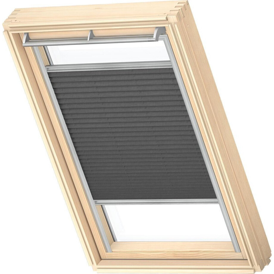 VELUX Origineel Plisségordijn (FHL), Zilveren Kozijn, C02, Charcoal afbeelding 1